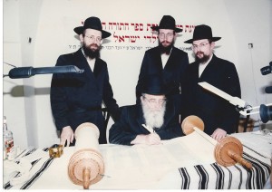 Henig Family finishing the Children's Sefer Torah in Jerusalem