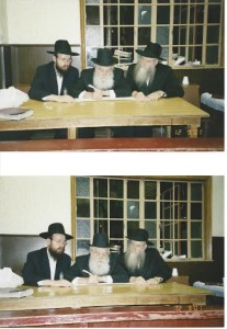 Starting a new Torah scroll with Rabbi Cunin in 770