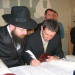 Finishing a Torah in Odessa.